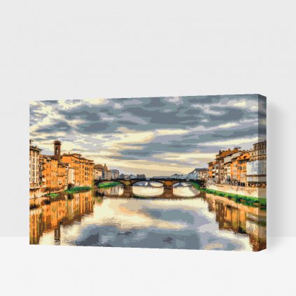 Malen nach Zahlen - Fluss Arno in Florenz