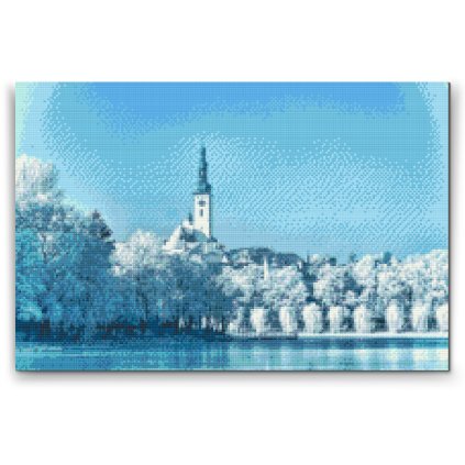 Diamond Painting - Die verschneite Stadt Tabor