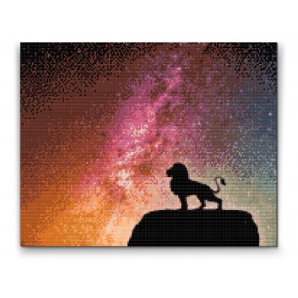 Diamond Painting - Löwe auf einem Felsen