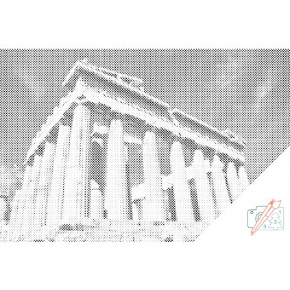 Punktmalerei - Akropolis, Athen 2