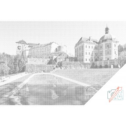Punktmalerei - Burg und Schloss Bečov nad Teplou