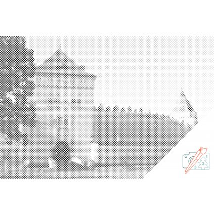 Punktmalerei - Schloss Kežmar