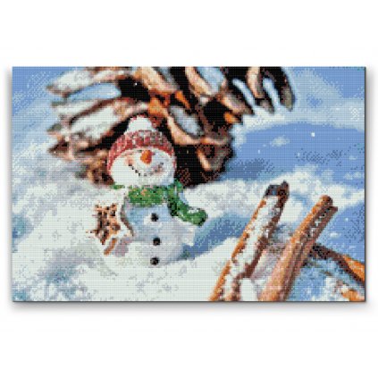 Diamond Painting - Lächelnder Schneemann