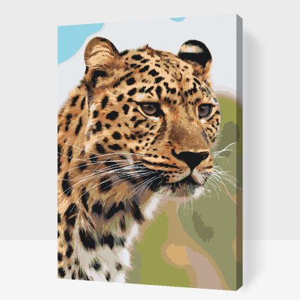 Malen nach Zahlen - Jagdblick des Leoparden