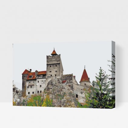 Malen nach Zahlen - Schloss Bran, Rumänien