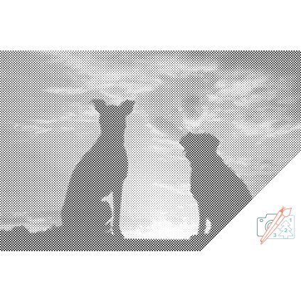 Punktmalerei - Hundefreunde