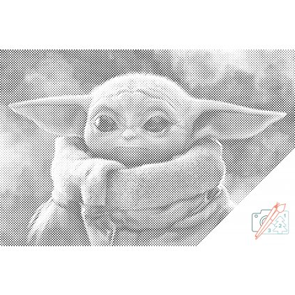 Punktmalerei - Baby Yoda