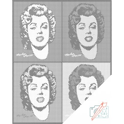 Punktmalerei - 4 Schattierungen von Marilyn