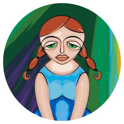 Malen nach Zahlen - Unglückliches Mädchen