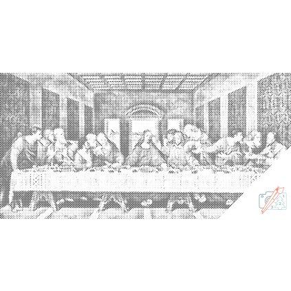 Punktmalerei - Leonardo da Vinci, Letztes Abendessen