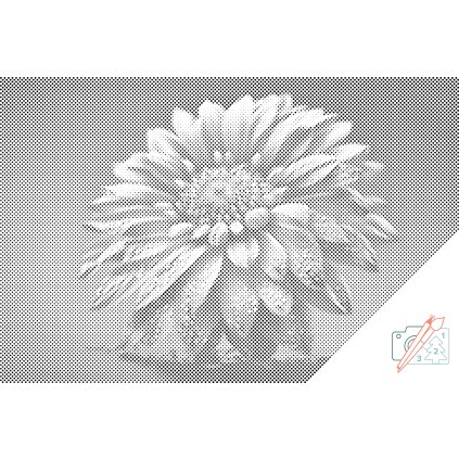 Punktmalerei - Regenbogenblume