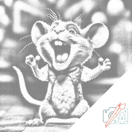 Punktmalerei - Singende Maus