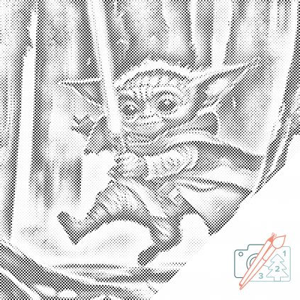 Punktmalerei - Baby Yoda