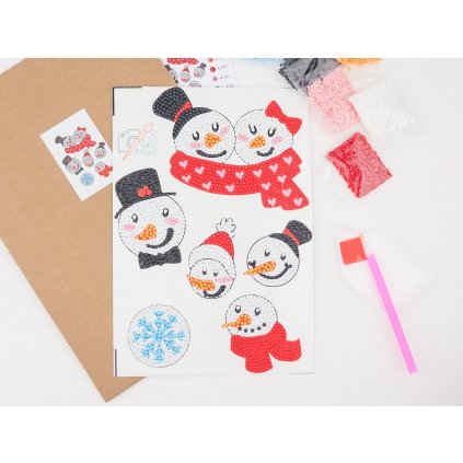 Diamond stickers - Snowmen