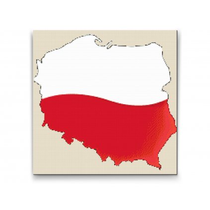 Diamond Painting - Karte von Polen