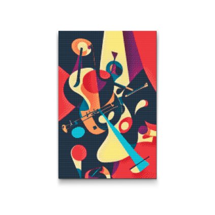 Diamond Painting - Musik im Gemälde