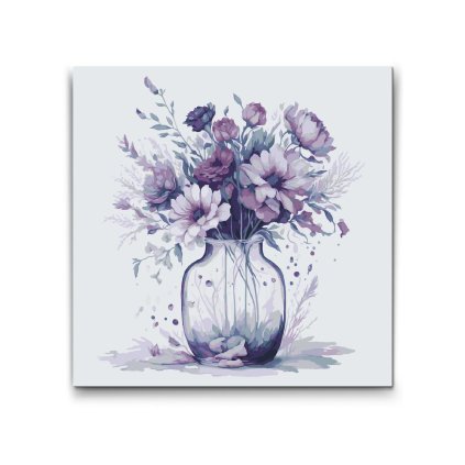 M2_Malen_nach_Zahlen_-_Violette_Blumen_in_einer_Glasvase