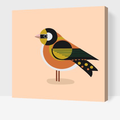 Malen nach Zahlen - Geometrischer Vogel