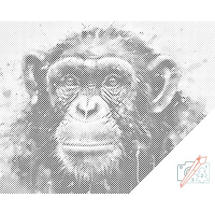 Punktmalerei - Affe