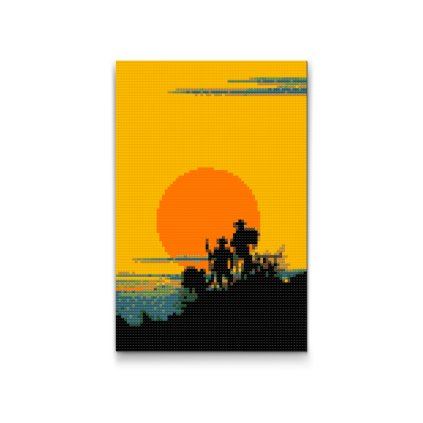 Diamond Painting - Cowboy-Silhouette