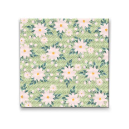 Diamond Painting - Weiße Blumen