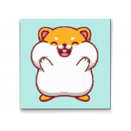 Diamond Painting - Hamster mit vollen Backen