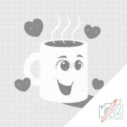 Punktmalerei - Kaffeeliebe
