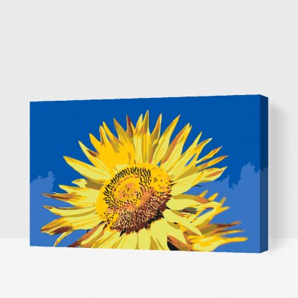 Malen nach Zahlen - Blauer Himmel und Sonnenblume