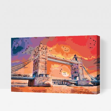 Malen nach Zahlen - London Bridge bei Sonnenuntergang