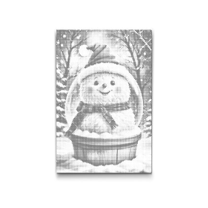 M2_Punktmalerei_-_Schneekugel_mit_Schneemann