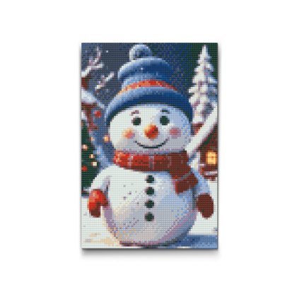 M2_Diamond_painting_-_Schneemann_für_Kinder