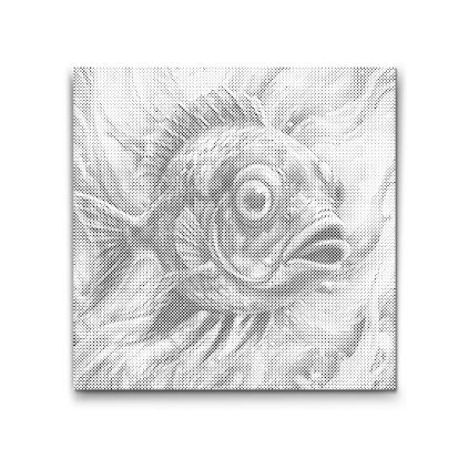 M2_Punktmalerei_-_Fisch_in_Türkis-_und_Orangetönen