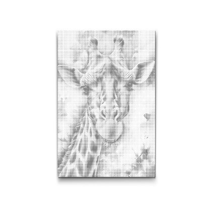 M2_Punktmalerei_-_Giraffe_in_dunklen_Türkistönen