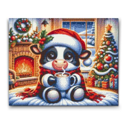 M2_Diamond_painting_-_Weihnachtskuh_und_eine_Tasse_Kaffee