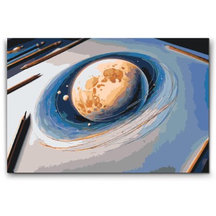 M2_Malen_nach_Zahlen_-_Planet_auf_Papier_gezeichnet