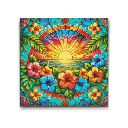 M2_Diamond_painting_-_Sonnenuntergang_aus_Buntglas
