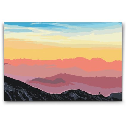 M2_Malen_nach_Zahlen_-_Sonnenuntergang_in_den_österreichischen_Bergen