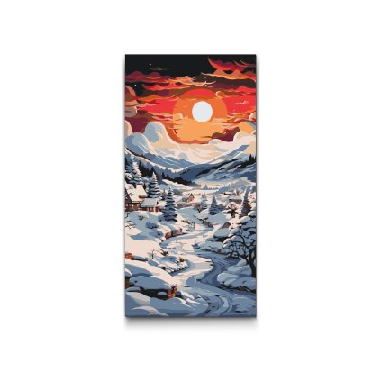 M2_Malen_nach_Zahlen_-_Ein_Dorf_in_einer_verschneiten_Landschaft