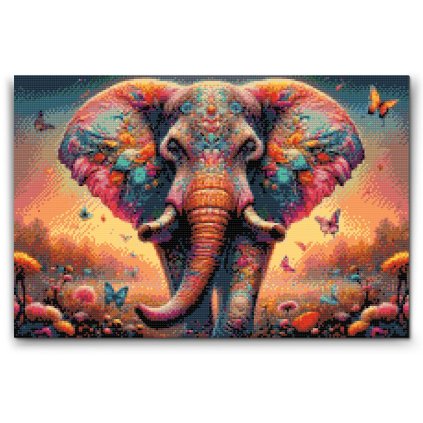 M2_Diamond_painting_-_Bunter_Elefant_und_Schmetterlinge