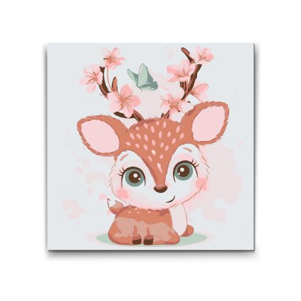 M2_Malen_nach_Zahlen_-_Hirsch_mit_Kirschblüten