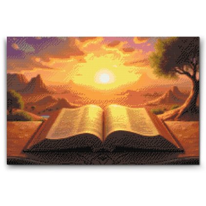 M2_Diamond_painting_-_Bibel_beim_Sonnenuntergang