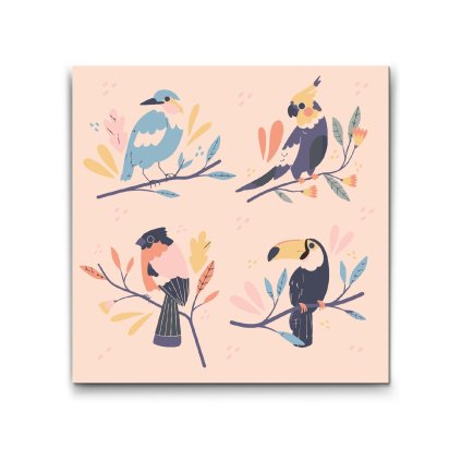 M2_Malen_nach_Zahlen_-_Illustration_-_Papageien
