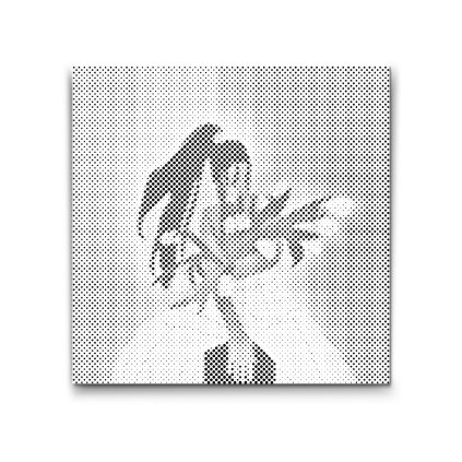 M2_Punktmalerei_-_Illustration_-_Frau_mit_Tulpen