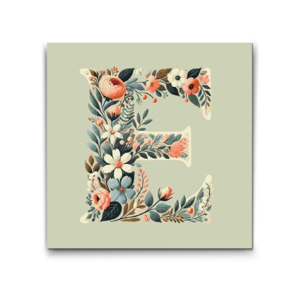 M2_Malen_nach_Zahlen_-_Buchstabe_E_-_Blumenmuster