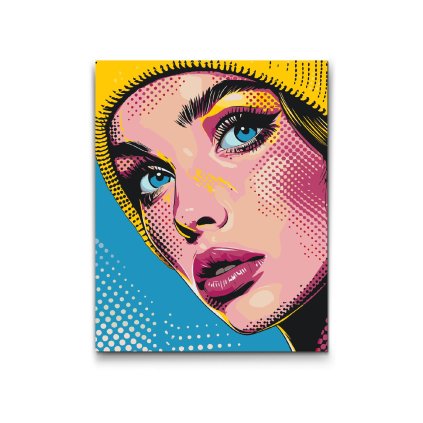 Malen_nach_Zahlen_Pop_Art_-_Frau_mit_Mutze_M2
