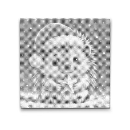 Punktmalerei_Weihnachtlicher_Igel_M2