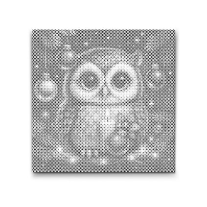 Punktmalerei_Weihnachtseule_M2