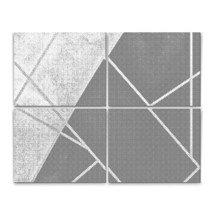 Punktmalerei_Schwarz-weisser_Marmor_Set_aus_4_Leinwanden_M7