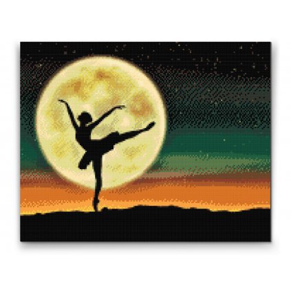 Diamond painting - Ballerina bei Vollmond