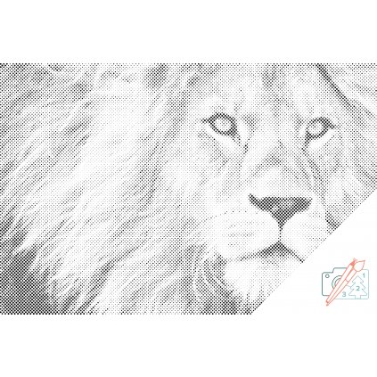Punktmalerei - Raubtier eines Löwen